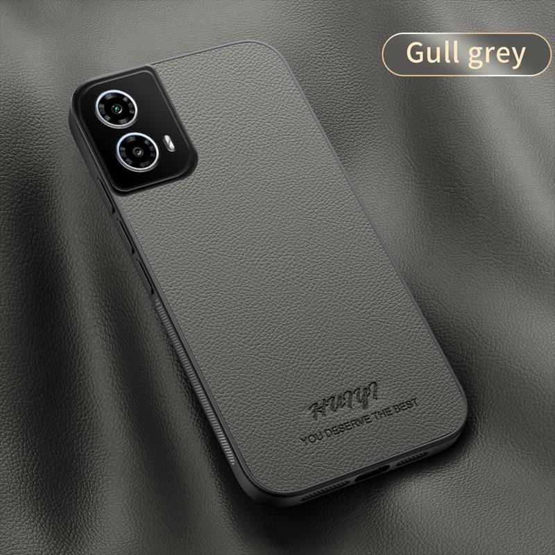 Luxury Business Leather Soft Frame Magnetic Cover For Motorola Moto G34 G45 MotoG34 MotoG45 Phone Cases Capa