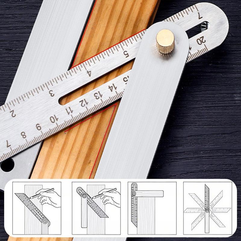 Woodworking Measuring Ruler Stainless Steel Gauge Carpentry Tool Woodworking Ruler for Carpenters Craftsmen Homeowners Home