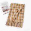 British Style Scarf Women's Winter High  End New Autumn and Winter Thickening Versatile Atmosphere Warm Scarf