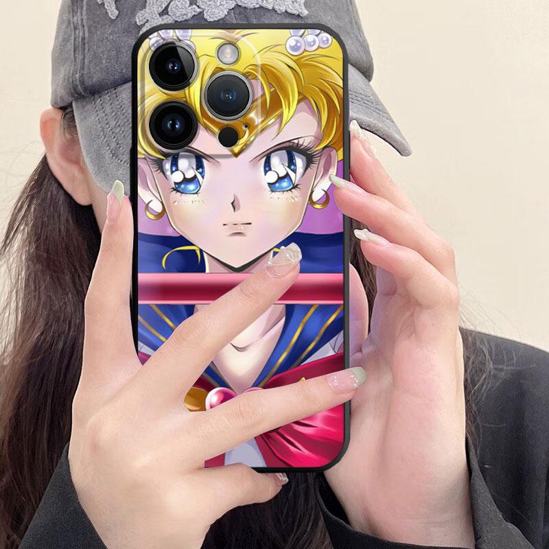 Phone Case for Apple iPhone XS X 11 SE 13 Pro Max 6s 14 Plus 8 XR 7 12 Mini 6 Armor Silicone Bumper S-Sailors Moons Girl Cover