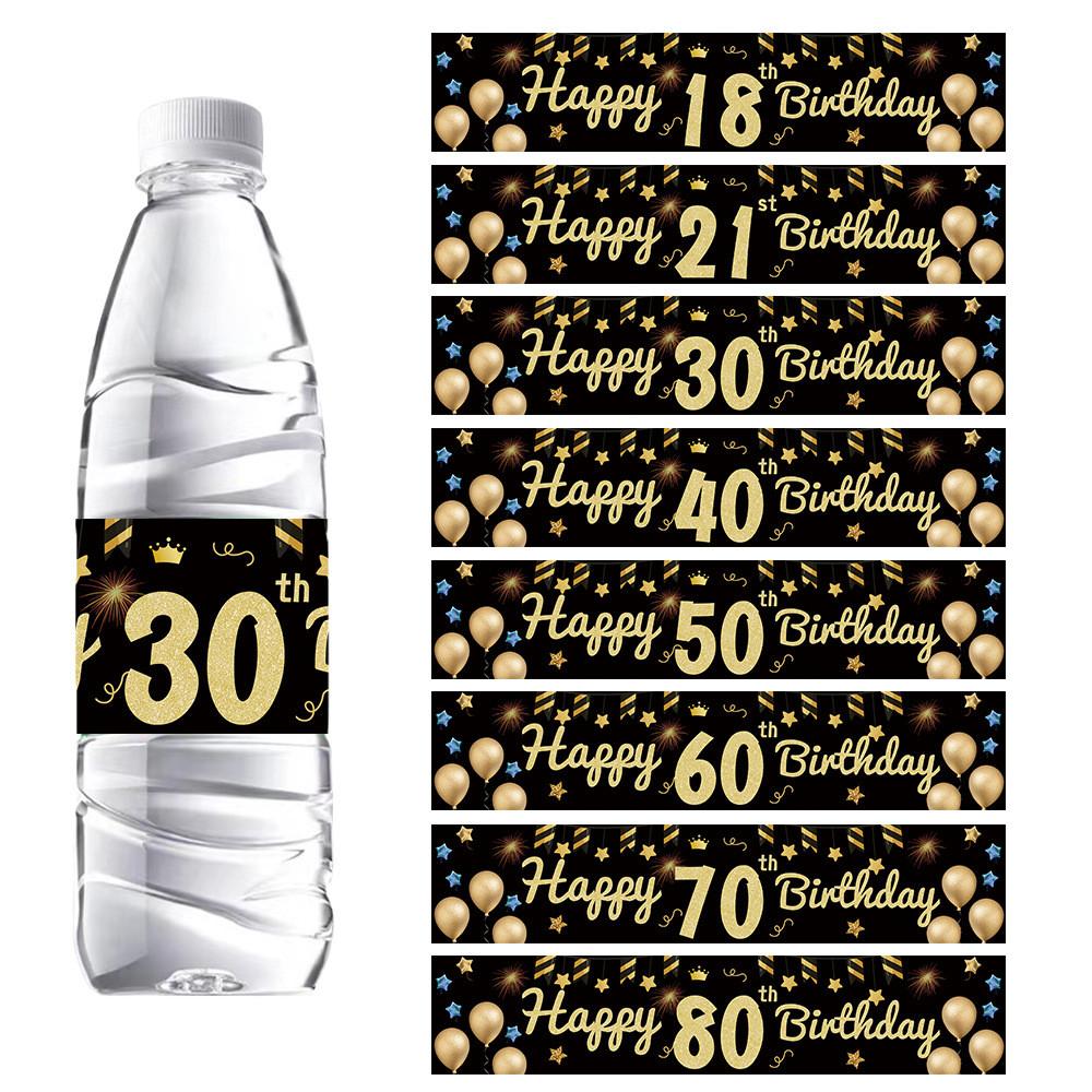 Gold Bottle Black Stickers Kit Age Milestone Celebrations And Halloween Decor