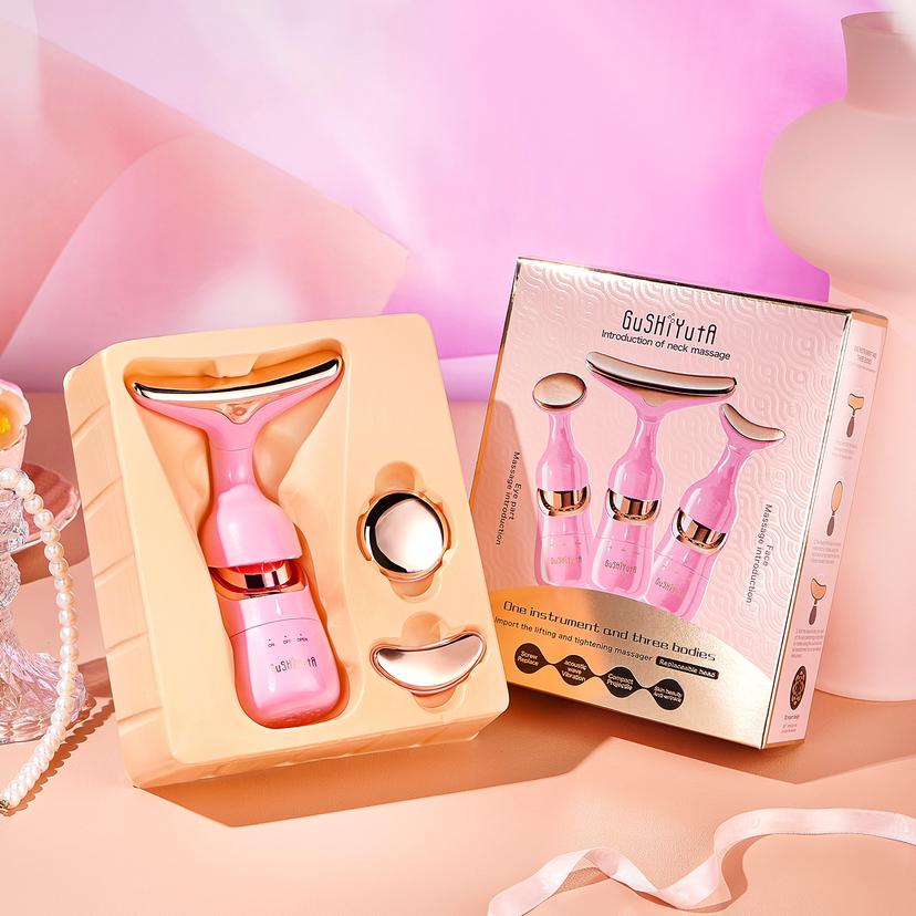 Home Three Body Imported Lifting And Firming Massage Instrument Sonic Vibration Fade Fine Lines Home Beauty Instrument Tools