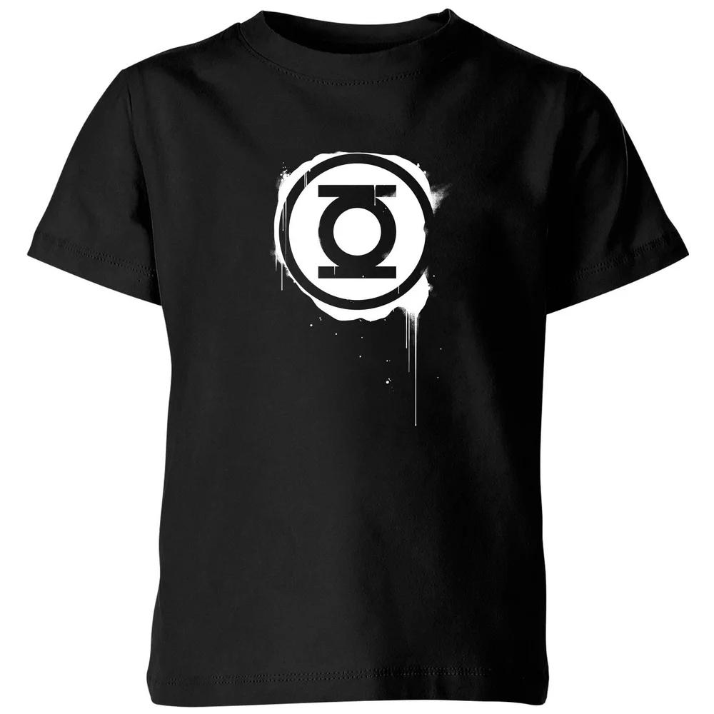 Justice League Graffiti Green Lantern Kids  T-Shirt - Black - 3-4 Years 140