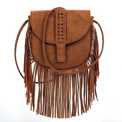 Faux Wildleder Leder Hippie Gypsy Boho Tasche Damen Handtaschen Tasche Vintage Fransen Quaste Bohemian Tasche Frauen Schulter Umhängetaschen