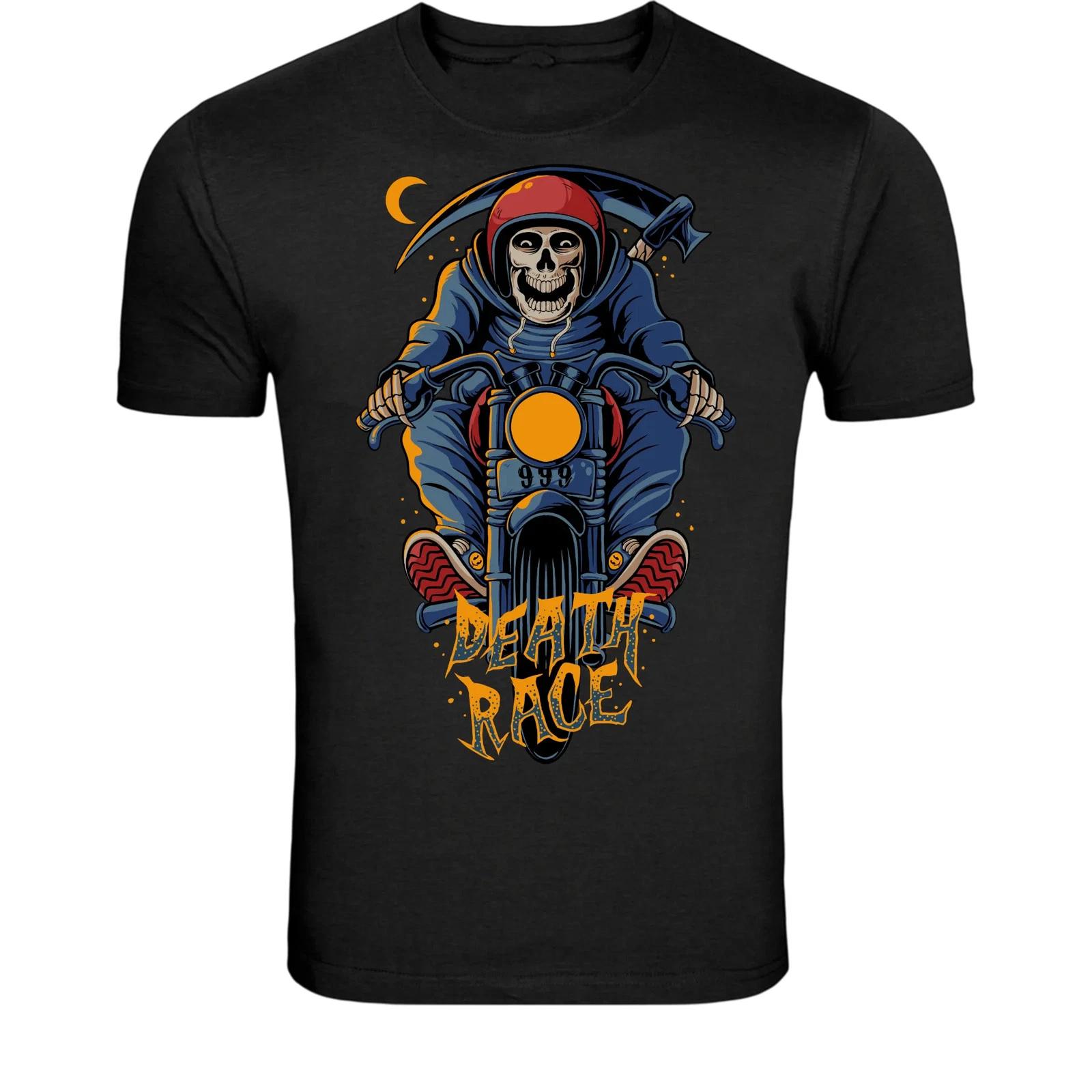 Футболка  Death Race Skeleton Biker  - Жнец на Мотоцикле M