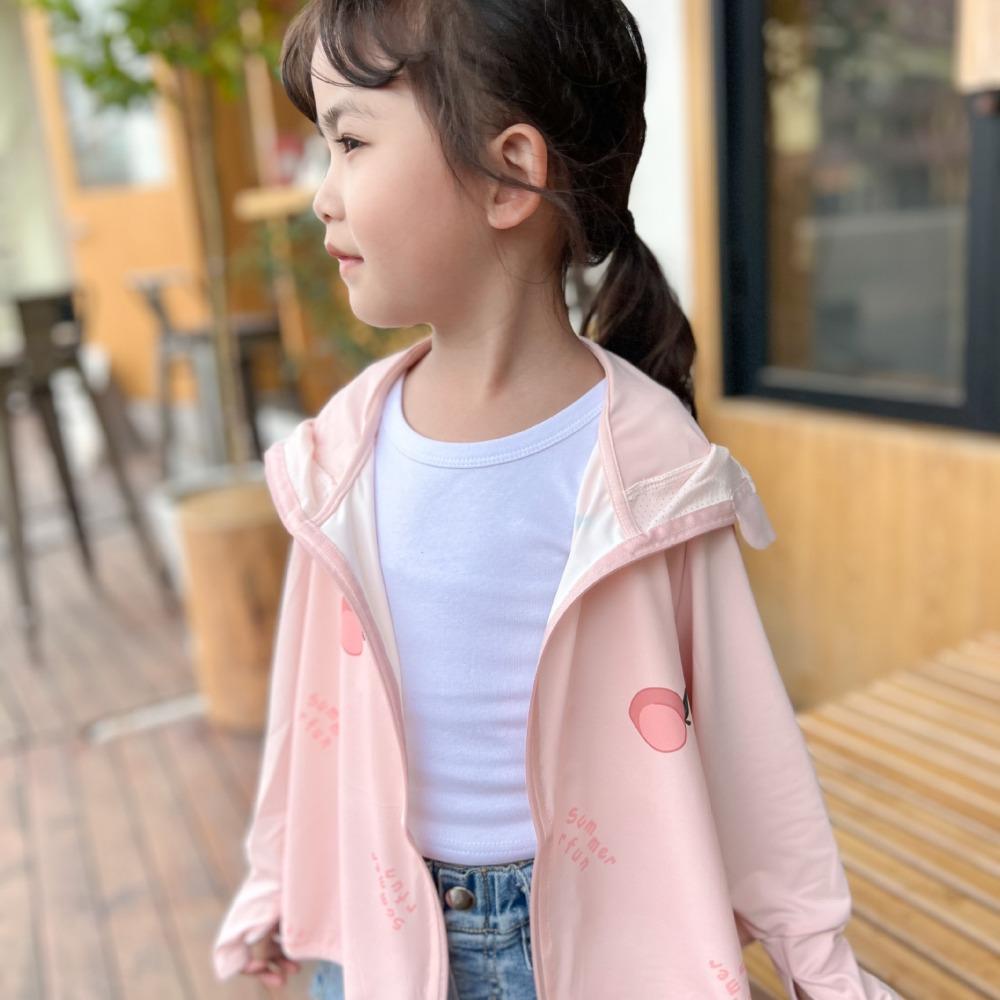 Hat Children Sun Protection Clothing Thin Summer Sunscreen Jacket  3-12 Years Old