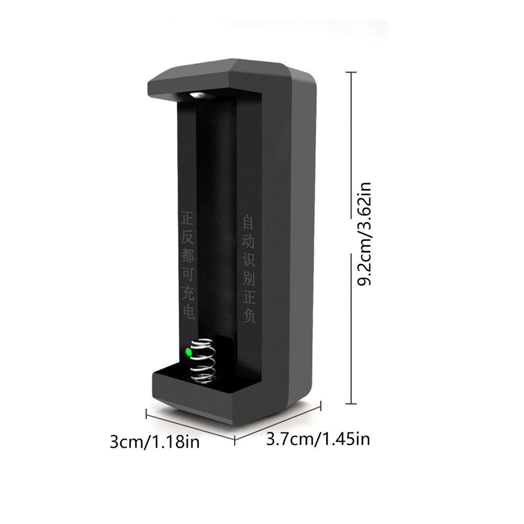 Travel 18650 Battery Charger Slot With Overcharge Protections Wide Voltages Support For 14500 16340 18500 Cells