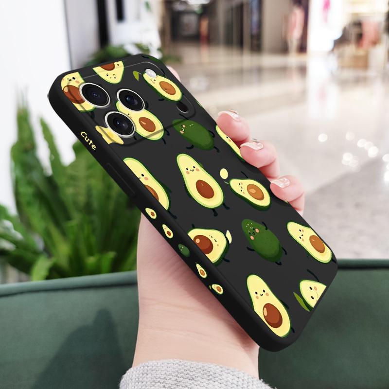 Swinging Avocado Phone Case For iPhone 17 Air 16 16e 15 14 13 Pro Max Plus Mini Liquid Silicone Soft Cover