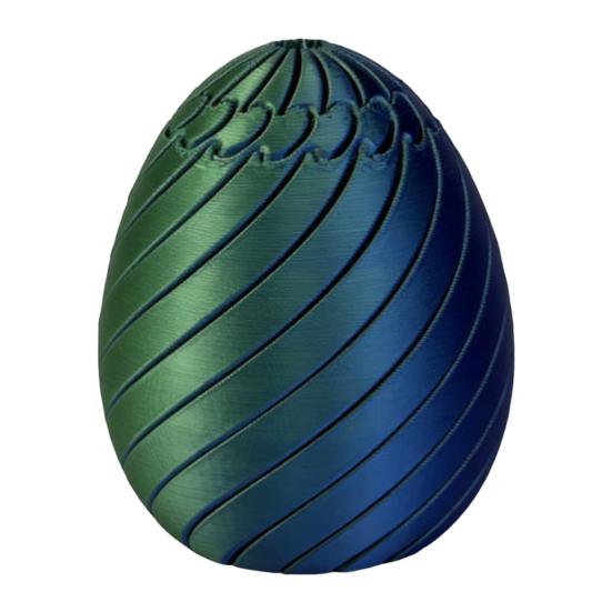 Huevo Giratorio Divertido Huevo de Pascua Espiral Impreso en 3D Figura Juguete Giratorio para Adultos Alivio del Estrés y la Ansiedad