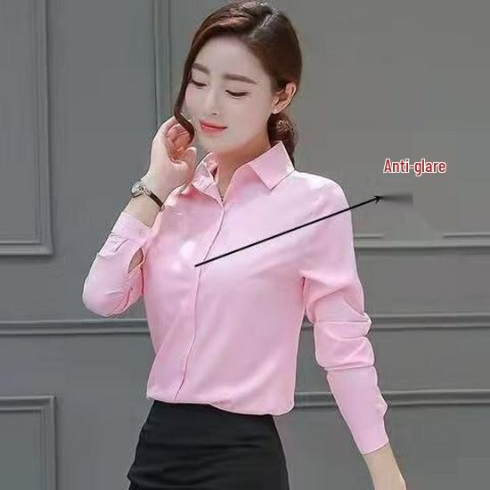 Women's Slim Fit Workwear Shirt, Short & Long Sleeves, Formal Office Uniform, White & Blue, Spring/Summer Collection.