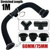 60mm 75mm Car Air Diesel Heater 2x Air Outlet Vent + 1x Valve Flap Outlet + 2x Warm Duct Pipe + 5x Clamp For Webasto Eberspacher