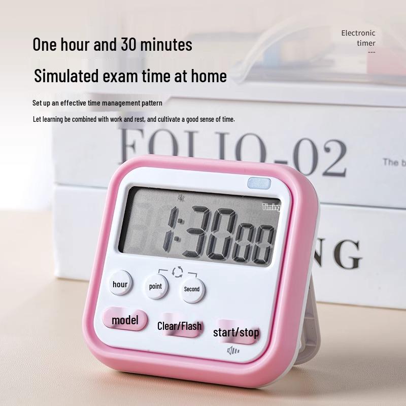 Electronic Timer for Student Self-Discipline and Study Management, with Alarm and Kitchen Baking Functions
