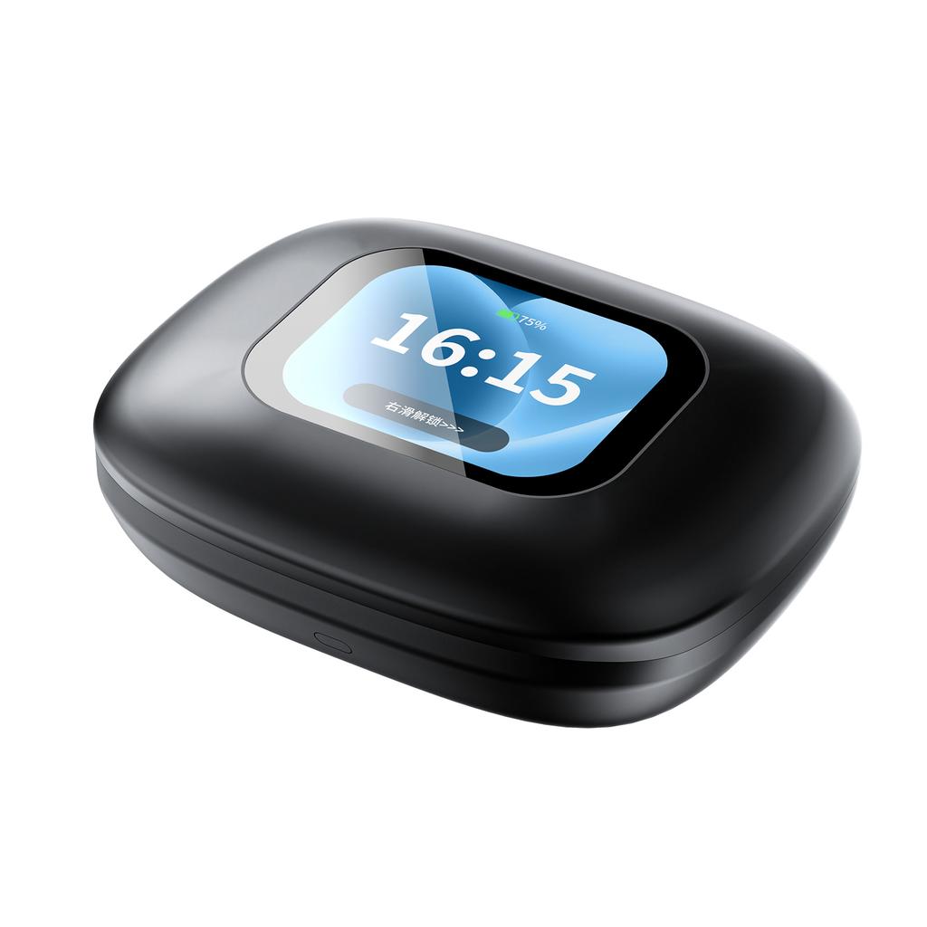 Painless Ear-Hook Earbuds, AI Translation Earphones with 130+ Languages Real-Time Translation, 5.4 Wireless Headphones with Touchscreen Charging Cas