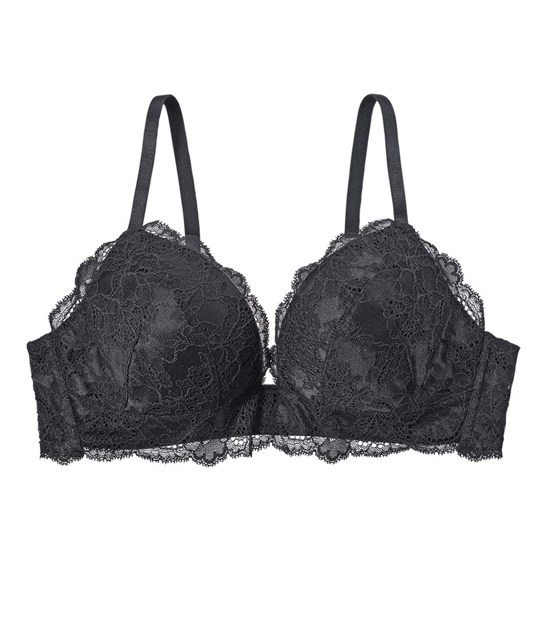 

округлый высокий весь легкий B65 F75 красивое тело C65 [Peach John] [Пуш-ап бюстгальтер, декольте, грудь, бока, кружево, придающий форму, стройнящий, посадка] - чашка, бюстгальтер, черный, чёрный