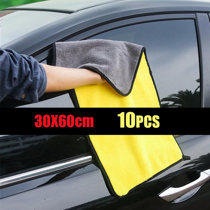 

5/10X Extra Soft 30x60CM Автомойка Полотенце из микрофибры Чистка автомобиля Сушильная ткань Ткань для ухода за автомобилем Детализация АвтомойкаПолотенце Никогда
