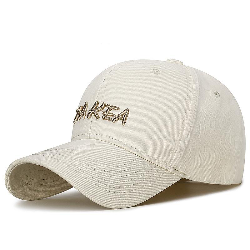 Baseball cap women's Korean version hard top does not collapse fashionable four-season outdoor sun hat curved brim adjustable embroidery letter hat