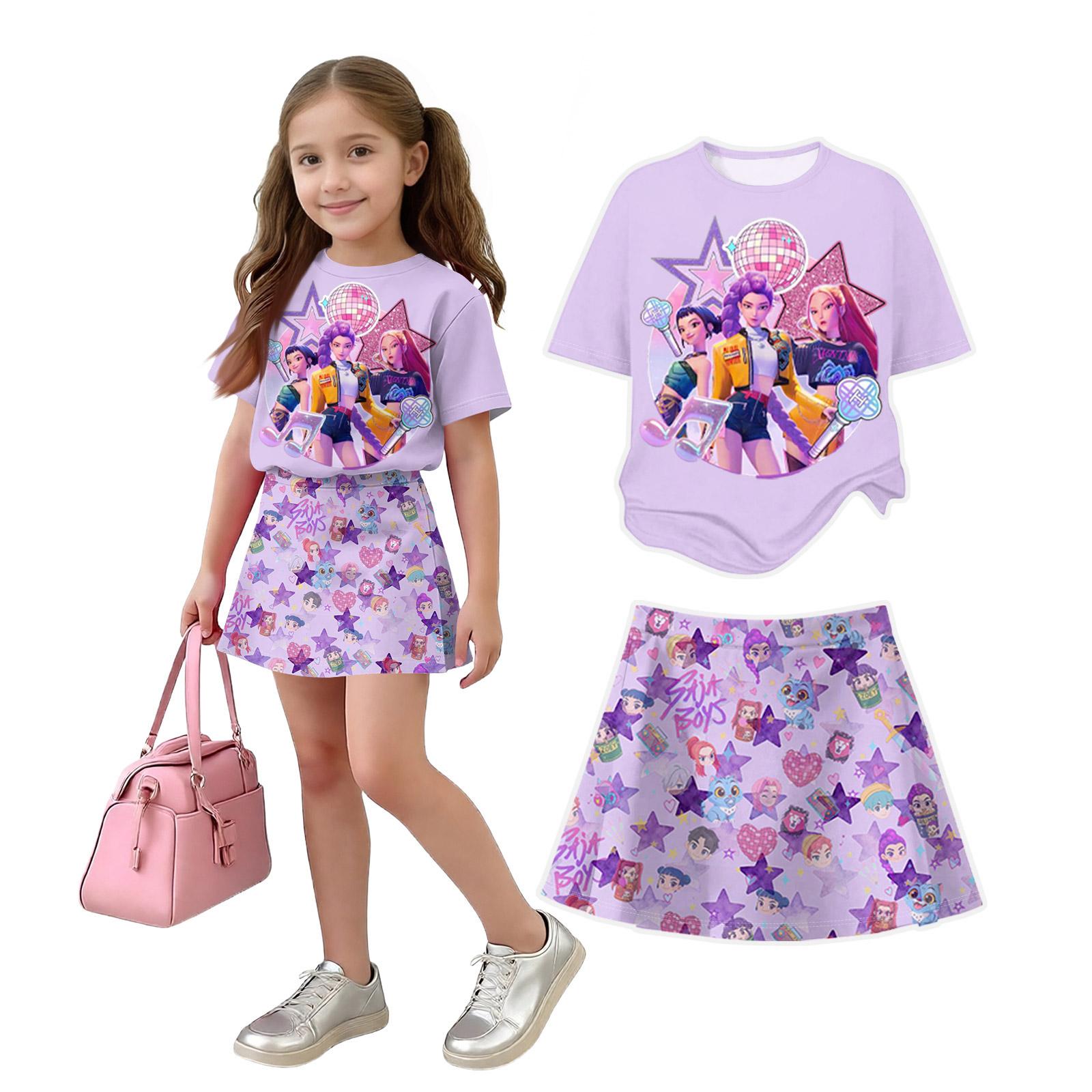 Infant Newborn Baby Girls Boys Loose Print T-shirt+Pants Print Outfits Set 110