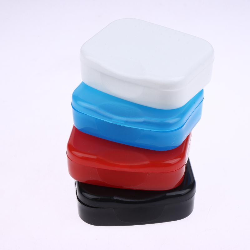 Denture Storage Box Dental Retainer Orthodontic Mouth Guard Container Plastic Oral Hygiene Supplies Tray Dental Appliance Case