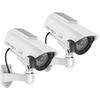 Com-four® Mannequin De Caméra De Sécurité Solaire Avec LED 2X, Mannequin De Caméra De Surveillance Avec Support Mural (02 Pi 878