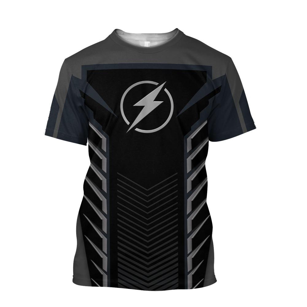 Módní tričko s 3D potiskem pro muže Elektrikář Uniforma Volný čas Tričko s výstřihem do O Vintage Hip Hop Harajuku Topy s krátkým rukávem