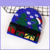 Christmas Deer Snowflake Letters Knit Hat With Warmth For Winter Outdoor Festivals