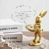 Moin Moin Figure Ornament Rabbit Gold Trinket Box Holds Accessories Tray Antique Retro Key Jewelry Entrance Rabbit Alice In Wonderland/Standing Pose 2