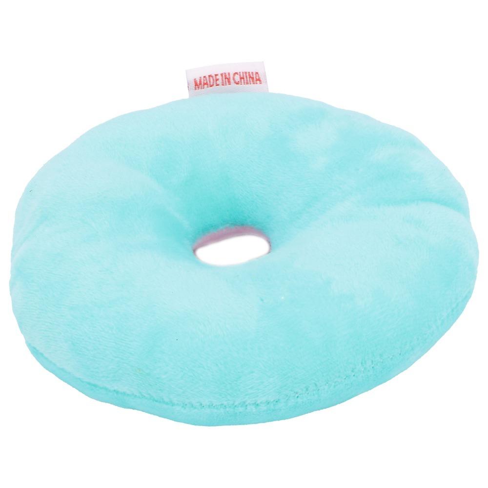 Brinquedo de Cachorro Donut Recheado de Pelúcia Squeaker Dentro Brinquedo de Animal de Estimação de Pelúcia Brinquedo de Cachorro em Forma de Comida Mastigação Diária
