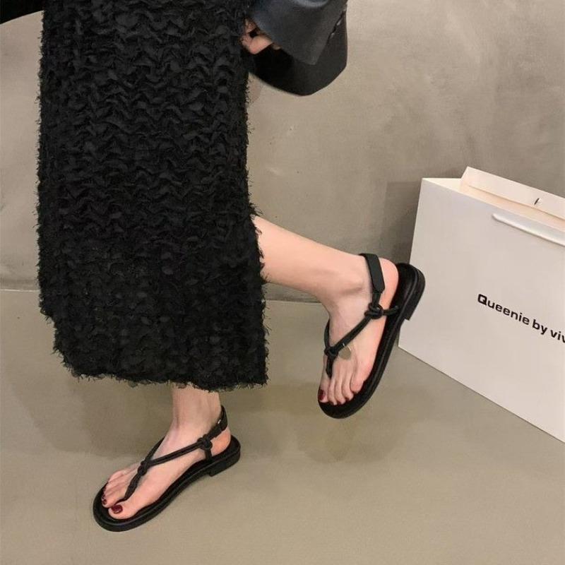 

Новый стиль плоские сандалии женские мягкая подошва удобные и легкие сандалии на мягкой подошве женские слипоны zapatos mujer 40 чёрный