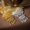Elegant Muslim Alloy Brooch with Tassel Pendant - Southeast Asian Chest Ornament Jewelry