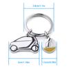 MOTO4U Stainless Steel Smart Car Keychain Car Model Key Chain Mercedes Smart