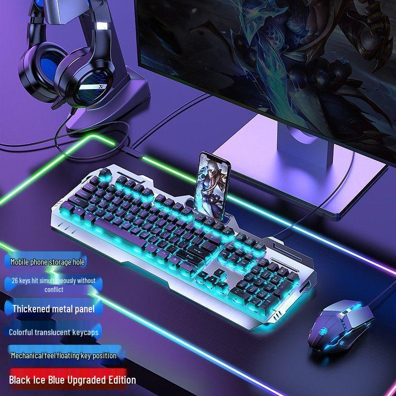 Pioneer GX80 Wired Gaming Set: Mechanical Feel Keyboard, Mouse & Headset for Office & E-sports.