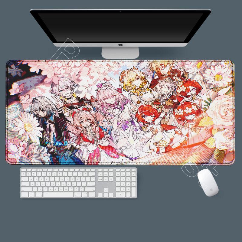 Large Rubber Keyboard Mats Honkai Star Rail Cyrene Castorice Lock Edge Mousepad Chrysos Heir Mouse Pad Game Computer Accessories