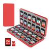 Wyngee 24 Game Card Case, Compatible with Switch, Storage Box, Soft Case, 24 Cards, Micro SD Memory Card, Compatible with Switch/Switch Lite Models,