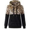 Women Leopard Patchwork Long Sleeve Sweatshirt Pullover Shirt Tops Blouse