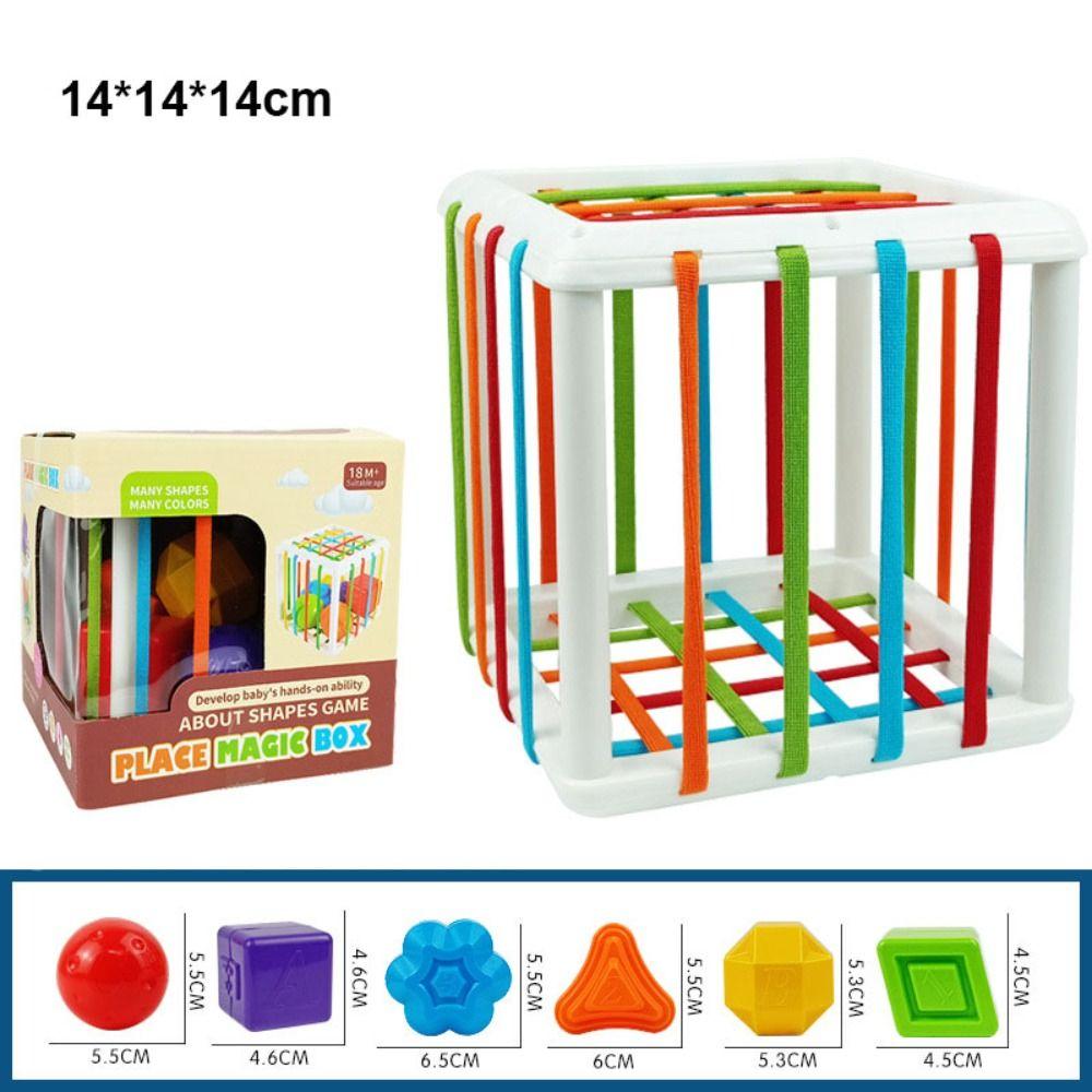 Blocks 5 Styles Baby Montessori Shape Sorter Cube Plastic Sorting Game Rainbow Colorful Early Education