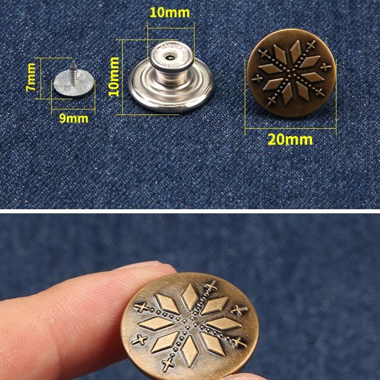 Jeans Buttons, Pants Waist Closure Artifact Buttons, Waist Circumference Tightening, Size Change, Seam-Free Button Accessories, Clothes Nails