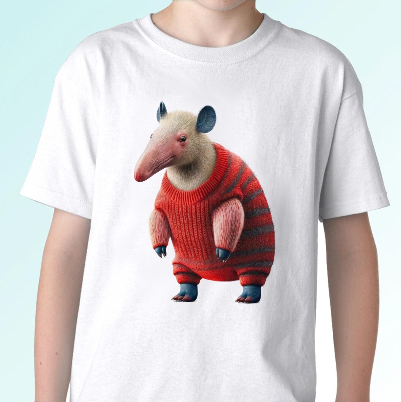 

Anteater white kids boys T-Shirt animal tee funny fantasy top s s kids baby sizes 160