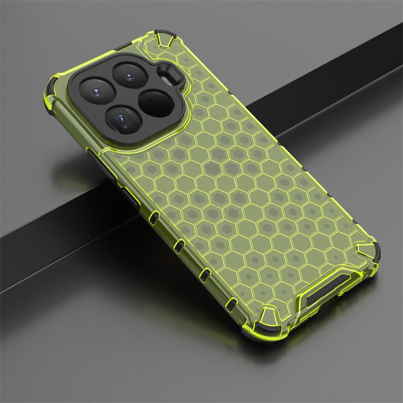 Transparent Phone Case For Xiaomi 15T Pro Anti-knock Honeycomb Armor Back Case For Xiaomi 15T Pro Cover For Xiaomi 15T Pro Case
