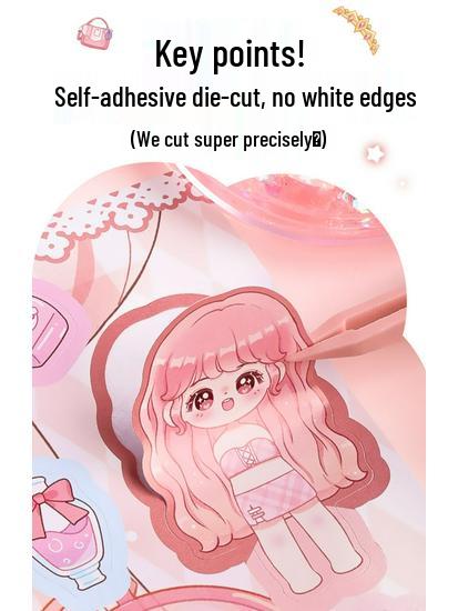 Princess Dress-Up Sticker Set for Girls - Cute Cartoon Themed Stickers