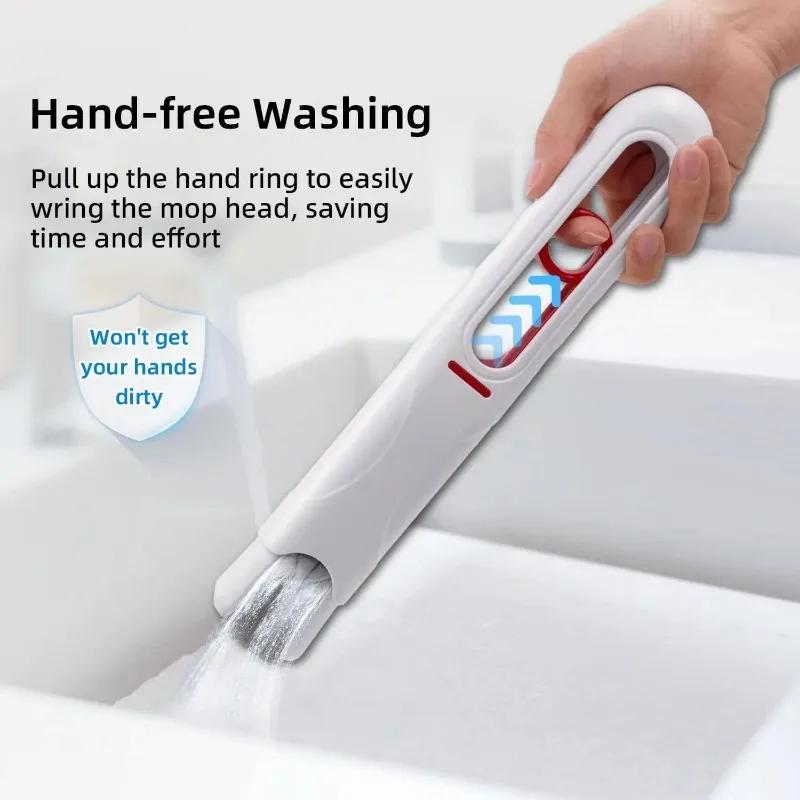 Powerful Squeeze Mini Mop Folding Home Cleaning Mops with Sponge Self-squeezing Floor Washing Mops Desk Window Car Clean Tools