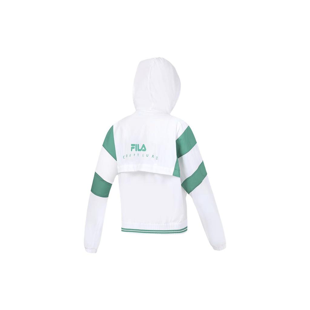 Fila Color Block Tennis Woven Jacket Women Jackets Jade-White A11W333701F-WT