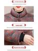 Warm, Thickened Stand Collar Jacket with Fleece Lining for Elderly Women (70-80 years), Cotton Padded for Cold-Proof Comfort.