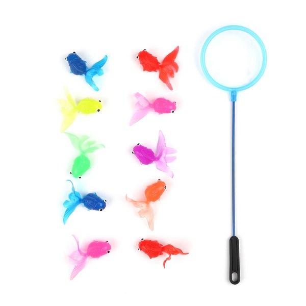 Villan Small World Mom Goldfish Set med 10 - Badande Lek Fiskmodell Flytande i vatten i århundraden koreanska barnleksaker