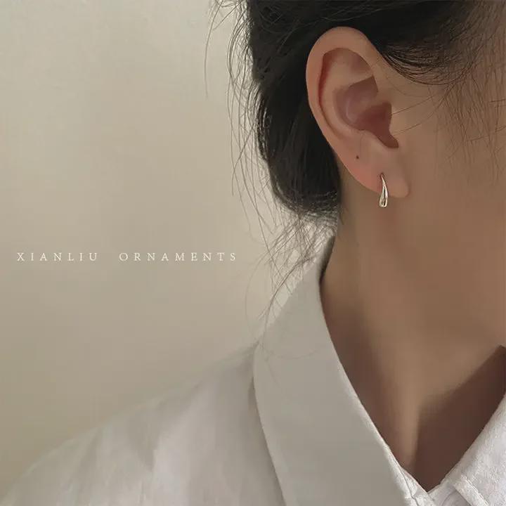 Earrings 2025: Trendy Versatile Silver Needle - Niche, Exquisite, Hypoallergenic Pure Silver, Simple Summer Style