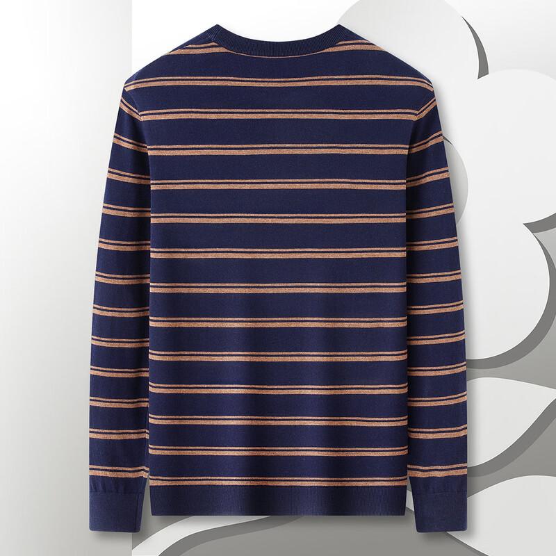 MONTAGUT Herren Weicher Rundhals Colorblock Wollmischpullover