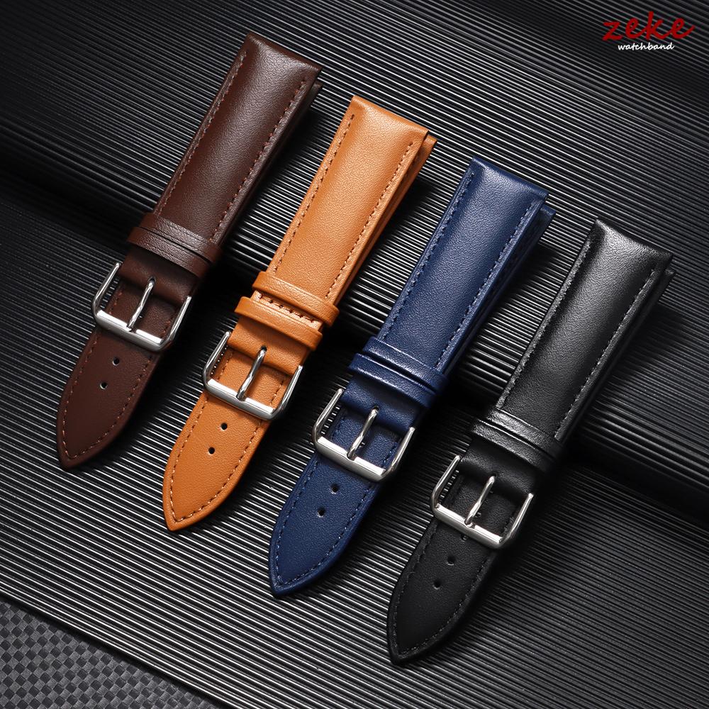 Genuine Leather Watchband Calfskin Replace Wristwatch Straps 12/14/16/18/20/22/24mm Watch Accessories Men Women Soft Watch Band