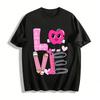 Love Apple Stationery Themed Fun Print Casual T-Shirt For Adults Kids Pure Cotton T-shirt