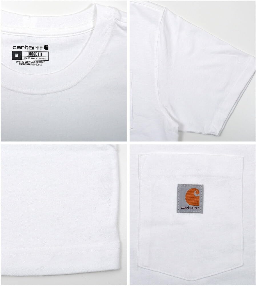 Carhartt Short Sleeve Pocket Size CTK87 Men's T-Shirt, Small, Navy,