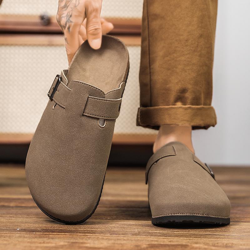 Comfortable And Non-Slip Men'S And Women'S Bag Head Slippers Couple Cork Tow Large Size Roman Shoes Half Tow Lazy Shoes Tide Slippers Batch