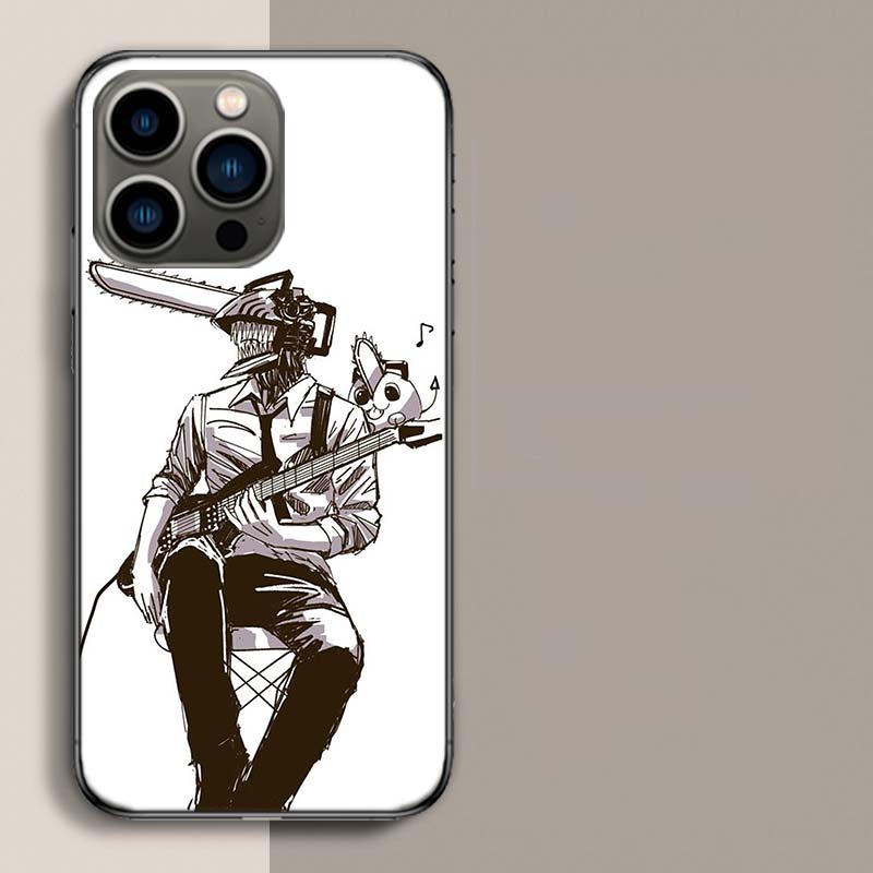 Anime Chainsaw Man Phone Case For Iphone 17 Air 15 Pro 14 Plus 16 Pro Max 12 13 Mini 11 16E X XS Cover Cute Fundas